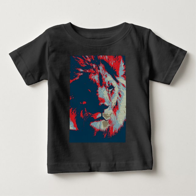 Pop Art Lion Baby T-shirt (Vorderseite)