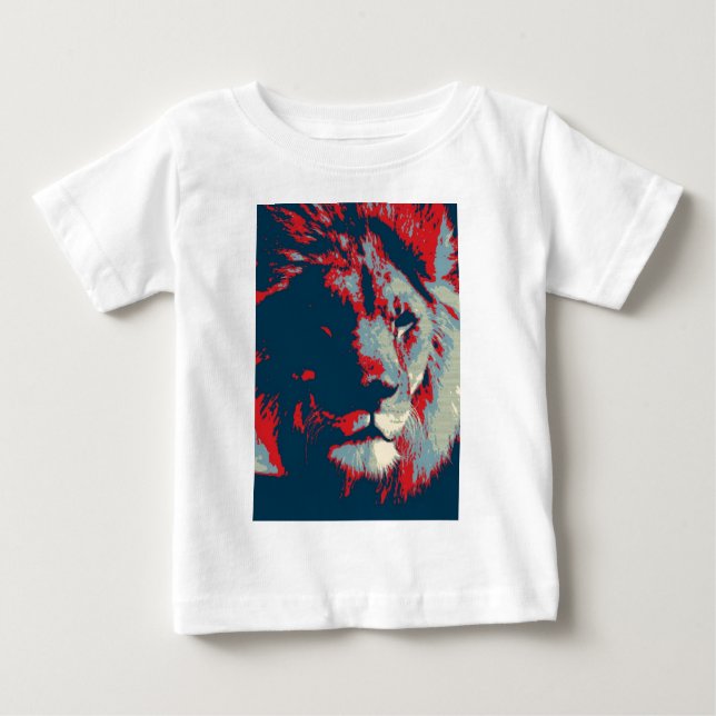 Pop Art Lion Baby T-shirt (Vorderseite)