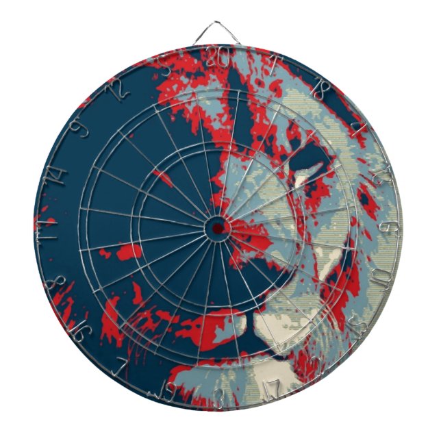 Pop Art Lion Dartscheibe (vorne)