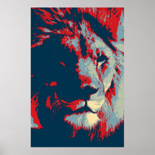 Pop Art Lion Poster