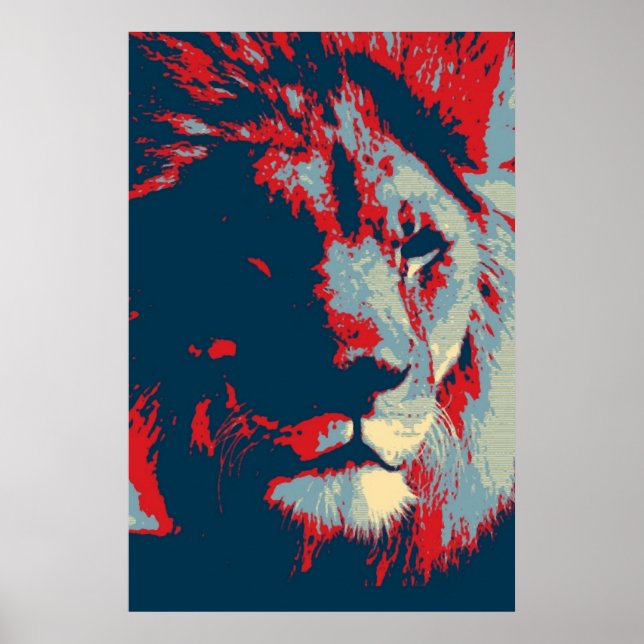 Pop Art Lion Poster (Vorne)