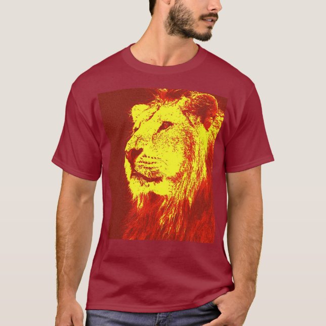 Pop Art Lion T-Shirt (Vorderseite)