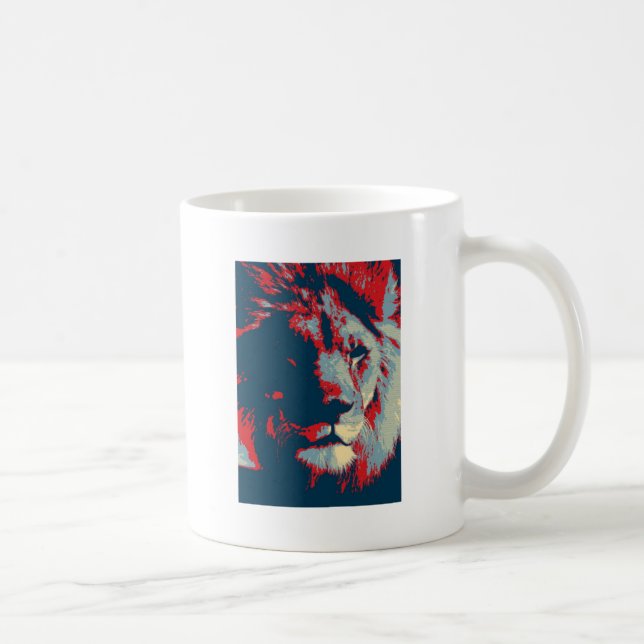 Pop Art Lion Tasse (Rechts)