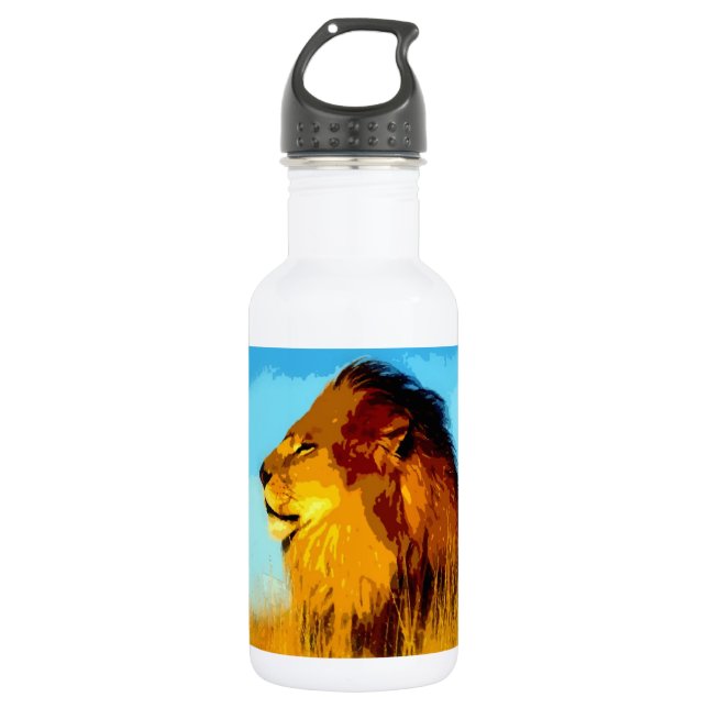 Pop Art Lion Trinkflasche (Vorderseite)