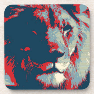 Pop Art Lion Untersetzer