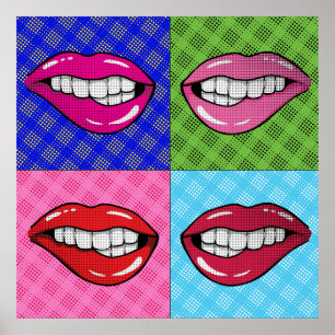 Pop Art Lippen Poster
