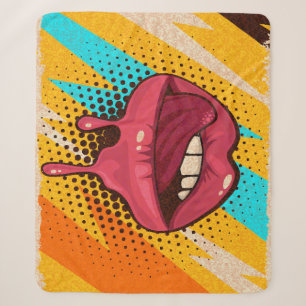 Pop Art Lippen: Vintage Trendig Sherpadecke