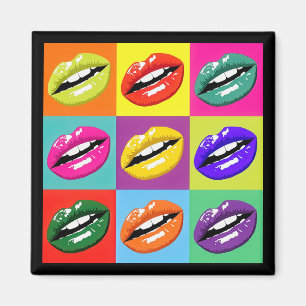 Pop Art Lippt Musterdesign-Magnet Magnet