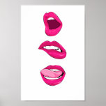 Pop Art Lips Poster<br><div class="desc">Diese blass rosa verführerischen Lippen sind nur der Pop,  den Sie für Ihre Zuhause oder Ihr Büro brauchen.</div>