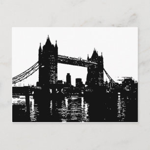 Pop Art London Tower Bridge Postkarte