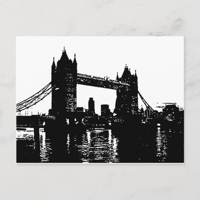 Pop Art London Tower Bridge Postkarte (Vorderseite)