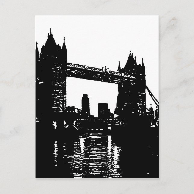 Pop Art London Tower Bridge Postkarte (Vorderseite)