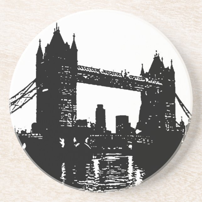 Pop Art London Tower Bridge Untersetzer (Vorne)