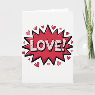 Pop Art Love Hearts Karte