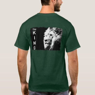 Pop Art Löwe Modern Template Deep Forest Green T-Shirt