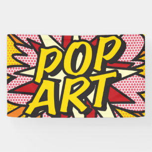 POP ART Lustige Retro-Comic-Book-Pop-Art Banner