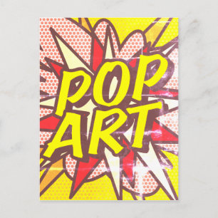 POP ART Lustiges Retro-Comic-Book-Pop-Art Postkarte
