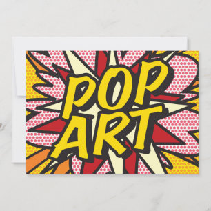 POP ART Lustiges Retro-Comicbook Einladung