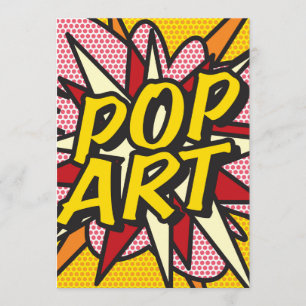 POP ART Lustiges Retro-Comicbook Einladung