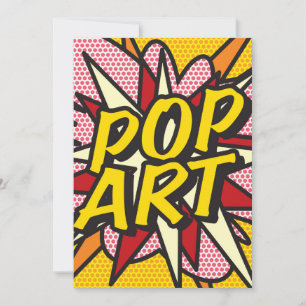 POP ART Lustiges Retro-Comicbook Einladung