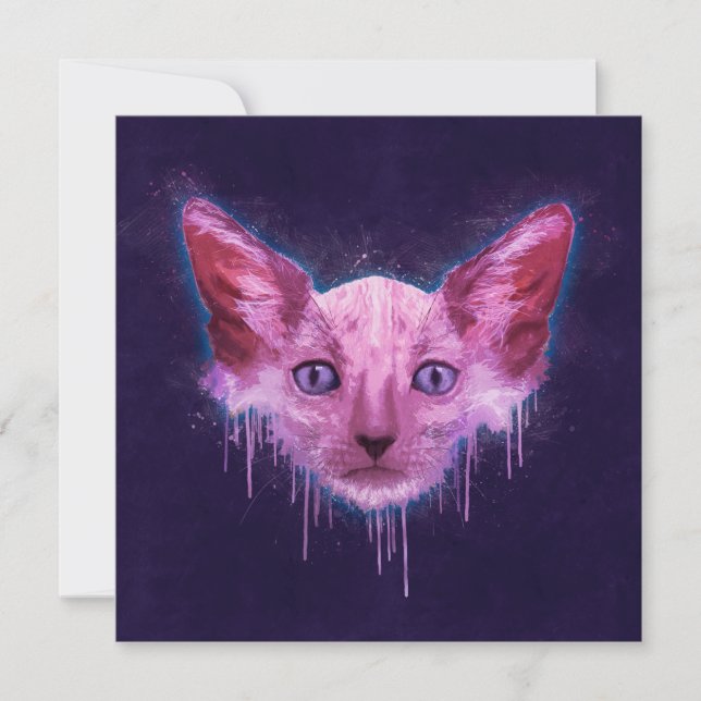 Pop Art Lykoi Werewolf Cat (Vorderseite)