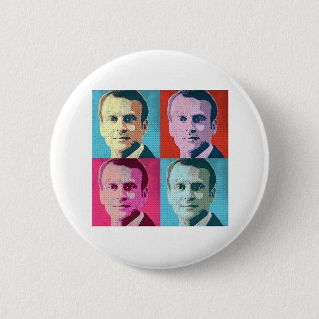 Pop Art Macron Button (Vorderseite)