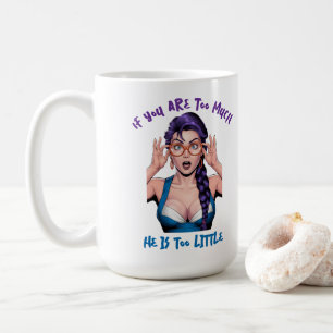 Pop-Art Mädchen mit lila Haaren Kaffeetasse