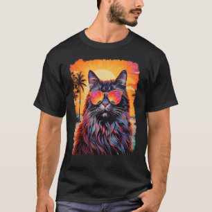 Pop Art Maine Coon Katze Hawaiian T-Shirt