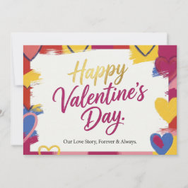 Pop-Art-malerei Valentinstag-Postkarte  Feiertagskarte