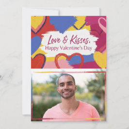 Pop-Art-malerei Valentinstag-Postkarte  Feiertagskarte