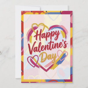 Pop-Art-malerei Valentinstag-Postkarte Feiertagskarte