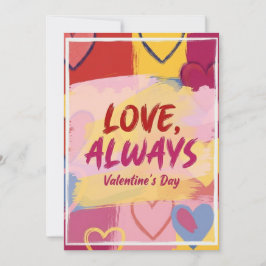 Pop-Art-malerei Valentinstag-Postkarte  Feiertagskarte