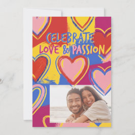 Pop-Art-malerei Valentinstag-Postkarte  Feiertagskarte