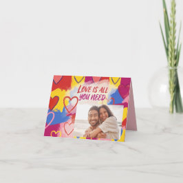Pop-Art-malerei Valentinstag-Postkarte  Karte