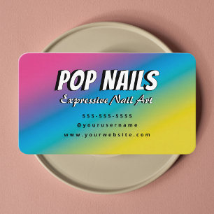Pop Art Maniküre-Künstler Nageltechniker Expressiv Visitenkarte