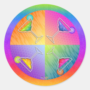 Pop Art MARGARITAS STICKER (rund)