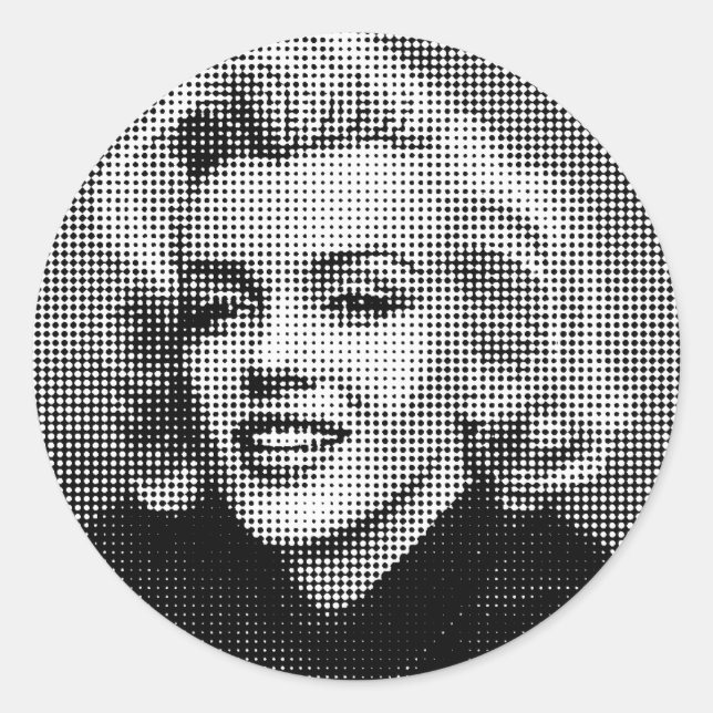 Pop Art Marilyn Runder Aufkleber (Vorderseite)