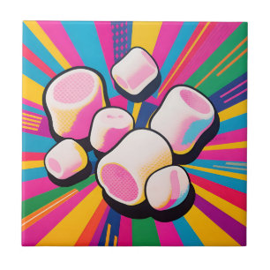 Pop-Art-Marshmallow-Explosion Fliese
