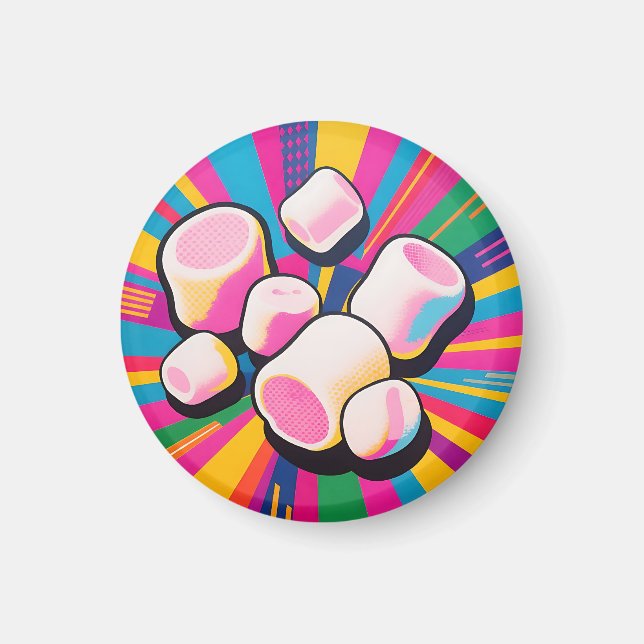 Pop-Art-Marshmallow-Explosion Magnet (Vorne)