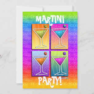 Pop Art MARTINIS Party EINLADUNG (5X7)