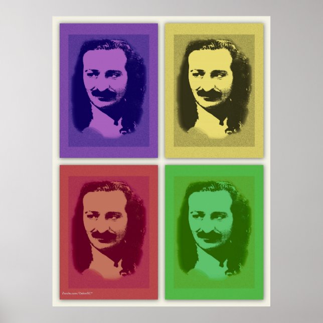 Pop Art Meher Baba Portrait Poster drucken (Vorne)