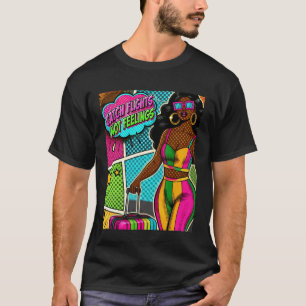 Pop Art Melanin Frau Afro Flüge erwischen, keine G T-Shirt