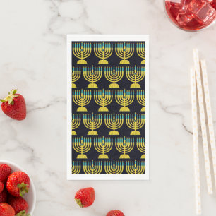 Pop Art Menorah Napkins Serviette