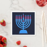 Pop Art Menorah Napkins Serviette<br><div class="desc">Pop Art Menorah Ändern Sie die Hintergrundfarbe, um es zu einem eigenen zu machen</div>