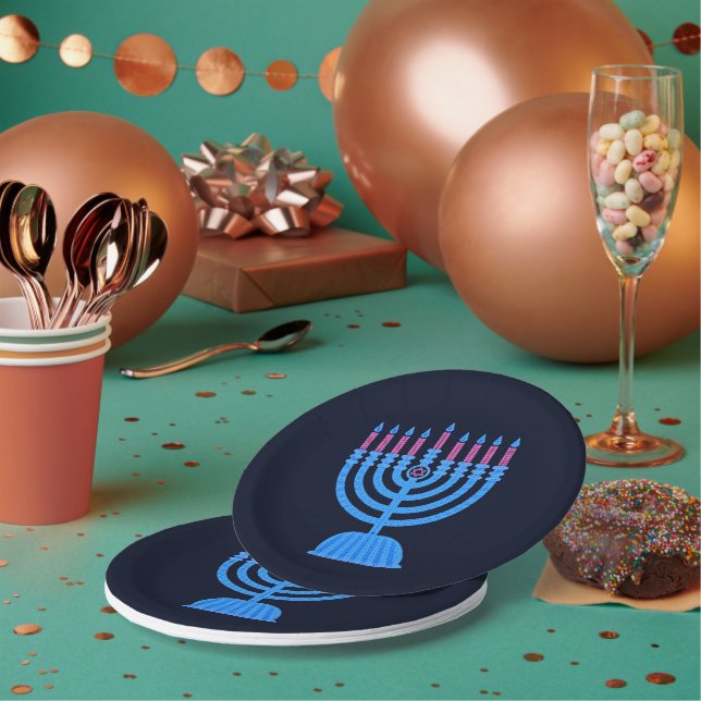 Pop Art Menorah Paper Teller (Multi)