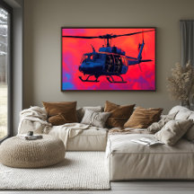 Pop Art Militärhubschrauber - Luftfahrtszene