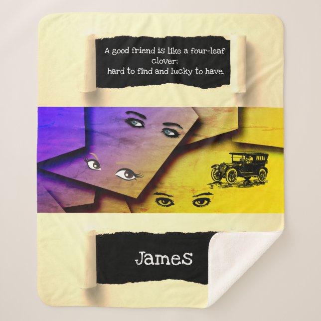 Pop Art Minimalismus Inspiration und Motivierend Sherpadecke (Vorderseite)