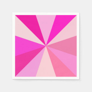 Pop Art Modern 60er Funky Geometric Rays in rosa Serviette