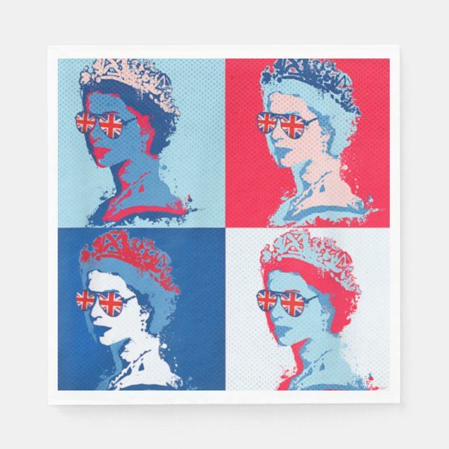 Pop Art modern HM Queen Serviette (Vorderseite)