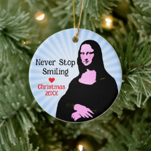 Pop Art Mona Lisa Kunstliebhaber Keramik Ornament